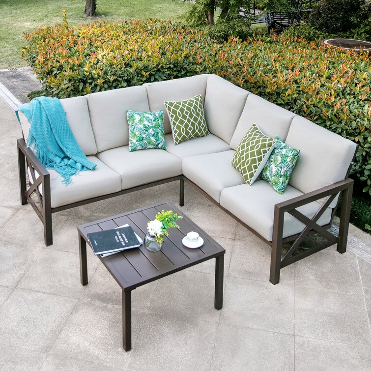 L shaped outdoor discount sofa